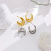 Wholesale Earrings Titanium Steel Geometric Cshaped Electroplated Retro Cold Style For Women