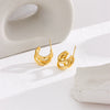 Wholesale Earrings Titanium Steel Geometric Cshaped Electroplated Retro Cold Style For Women