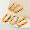 Wholesale Earrings 316L Stainless Steel Geometric Electroplated Fashion Design For Women