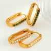 Wholesale Earrings 316L Stainless Steel Geometric Electroplated Fashion Design For Women