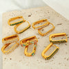Wholesale Earrings 316L Stainless Steel Geometric Electroplated Fashion Design For Women
