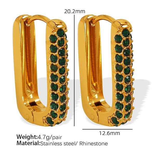 Wholesale Earrings 316L Stainless Steel Geometric Electroplated Fashion Design For Women