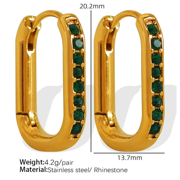 Wholesale Earrings 316L Stainless Steel Geometric Electroplated Fashion Design For Women