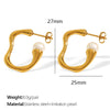 Wholesale Earrings 316L Stainless Steel Geometric Electroplated Imitation Pearl For Women
