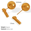 Wholesale Earrings 316L Stainless Steel Geometric Fashion Electroplated 18K Gold Light Luxury Jewelry For Women