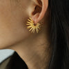 Wholesale Earrings 316L Stainless Steel Geometric Punk Style Cshaped 18K Gold Plated