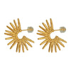 Wholesale Earrings 316L Stainless Steel Geometric Punk Style Cshaped 18K Gold Plated