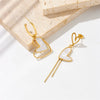 Wholesale Earrings Titanium Steel Goldplated Heart Shape Simple Style