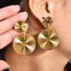 Wholesale Earrings Titanium Steel 18K Gold Plated Bow Tie Pattern Retro Style For Women