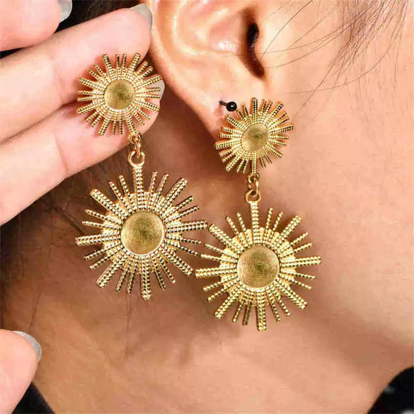 Wholesale Earrings Titanium Steel 18K Gold Plated Bow Tie Pattern Retro Style For Women