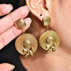 Wholesale Earrings Titanium Steel 18K Gold Plated Bow Tie Pattern Retro Style For Women