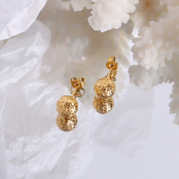 Wholesale Earrings Titanium Steel 18K Gold Plated Geometric Simple Style