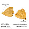 Wholesale Earrings Titanium Steel 18K Gold Pvd Geometric Electroplated For Women