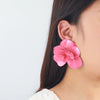 Wholesale Earrings Zinc Alloy Flower Dripping Oil Design