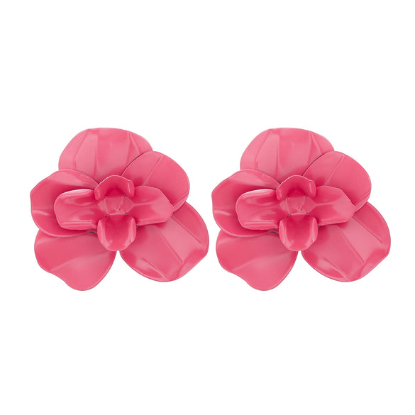 Wholesale Earrings Zinc Alloy Flower Dripping Oil Design