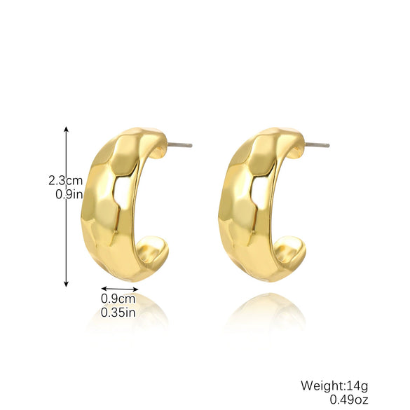 Wholesale Earrings Zinc Alloy Geometric Cshaped Electroplating Simple Style Women's