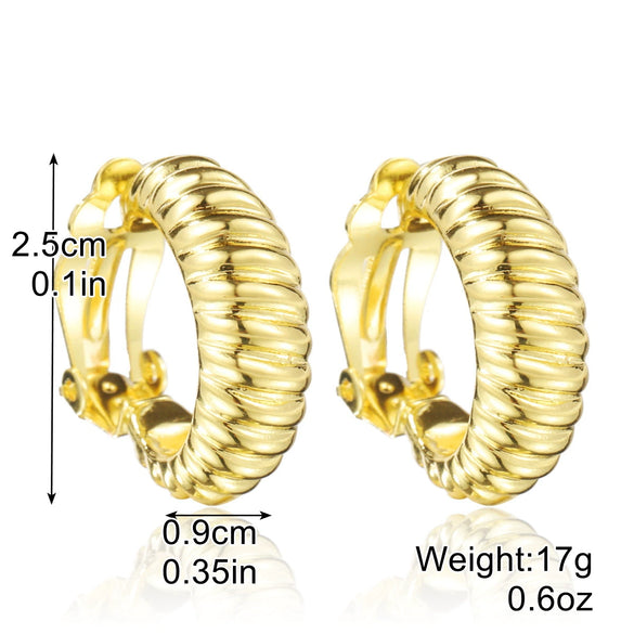 Wholesale Earrings Zinc Alloy Geometric Cshaped Electroplating Simple Style Women's