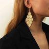 Wholesale Earrings Zinc Alloy Retro Plant Flowers Style Leaf Shaped Electroplated For Women