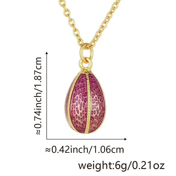 Wholesale Egg Pendant Women's Light Luxury Niche Drop Shape Copper Dripping Oil Fashion Accessories