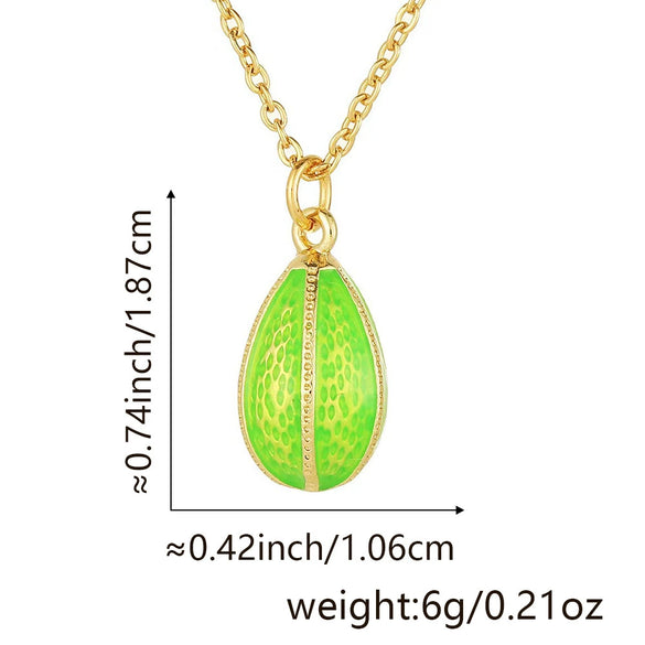 Wholesale Egg Pendant Women's Light Luxury Niche Drop Shape Copper Dripping Oil Fashion Accessories
