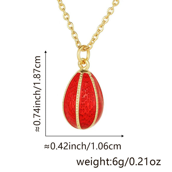 Wholesale Egg Pendant Women's Light Luxury Niche Drop Shape Copper Dripping Oil Fashion Accessories