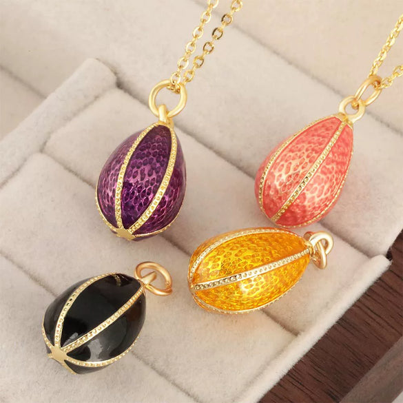 Wholesale Egg Pendant Women's Light Luxury Niche Drop Shape Copper Dripping Oil Fashion Accessories