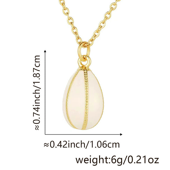 Wholesale Egg Pendant Women's Light Luxury Niche Drop Shape Copper Dripping Oil Fashion Accessories
