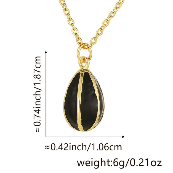 Wholesale Egg Pendant Women's Light Luxury Niche Drop Shape Copper Dripping Oil Fashion Accessories