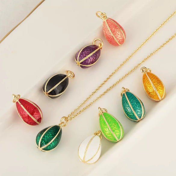 Wholesale Egg Pendant Women's Light Luxury Niche Drop Shape Copper Dripping Oil Fashion Accessories