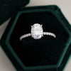 Wholesale Eggshaped 925 Sterling Silver Geometric Moissanite Women's Ring