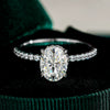 Wholesale Eggshaped 925 Sterling Silver Geometric Moissanite Women's Ring