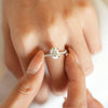 Wholesale Eggshaped 925 Sterling Silver Geometric Moissanite Women's Ring