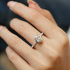 Wholesale Eggshaped 925 Sterling Silver Geometric Moissanite Women's Ring