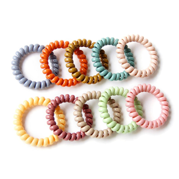 Wholesale Elastic Phone Ring And Hair Tie Band In Tpu Material With Curve Pattern And Printing Process For Women Simple Retro Style