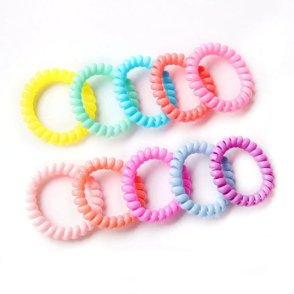 Wholesale Elastic Phone Ring And Hair Tie Band In Tpu Material With Curve Pattern And Printing Process For Women Simple Retro Style