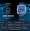 Wholesale Electronic Quartz Watch Square Alloy Case Stainless Steel Mesh Belt Sporty Style For Men