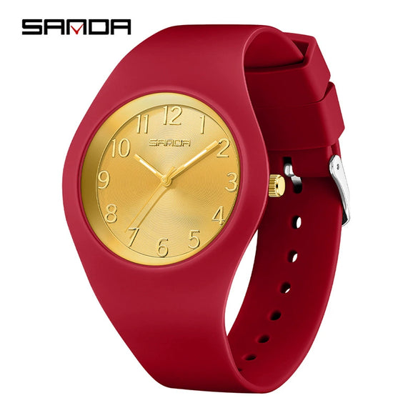 Wholesale Electronic Watch Silicone Strap Zinc Alloy Case Round Dial Light Luxury Style Unisex For Students