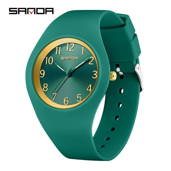 Wholesale Electronic Watch Silicone Strap Zinc Alloy Case Round Dial Light Luxury Style Unisex For Students