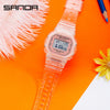 Wholesale Electronic Watch Square Transparent Strap Resin Multifunction Luminous Waterproof Outdoor Sports Light Luxury Style