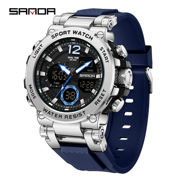 Wholesale Electronic Watch Zinc Alloy Case Multifunctional Trendy Students' Watch Luminous Waterproof Outdoor Sports Round Watch