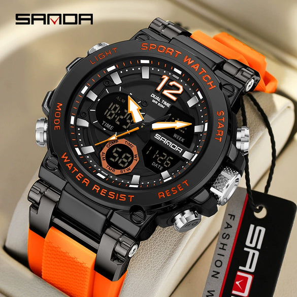 Wholesale Electronic Watch Zinc Alloy Case Multifunctional Trendy Students' Watch Luminous Waterproof Outdoor Sports Round Watch