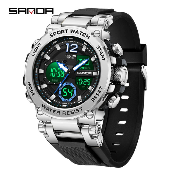 Wholesale Electronic Watch Zinc Alloy Case Multifunctional Trendy Students' Watch Luminous Waterproof Outdoor Sports Round Watch