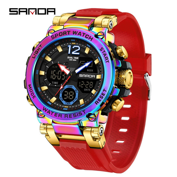 Wholesale Electronic Watch Zinc Alloy Case Multifunctional Trendy Students' Watch Luminous Waterproof Outdoor Sports Round Watch