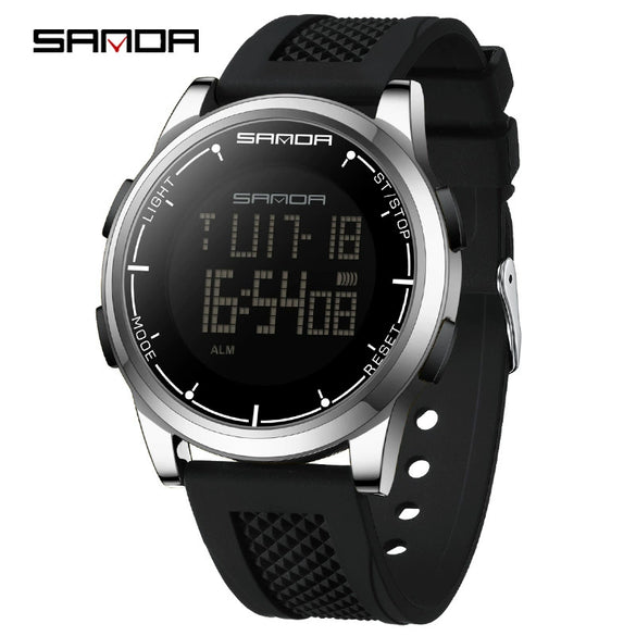 Wholesale Electronic Watch Zinc Alloy Case Silicone Strap High Hardness Mineral Tempered Glass Mirror Simple Luminous Waterproof Fashion Trendy For Students
