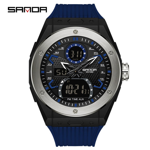 Wholesale Electronic Watch Zinc Alloy Case Tpu Strap Acrylic Mirror Round Sporty Style