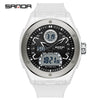 Wholesale Electronic Watch Zinc Alloy Case Tpu Strap Acrylic Mirror Round Sporty Style