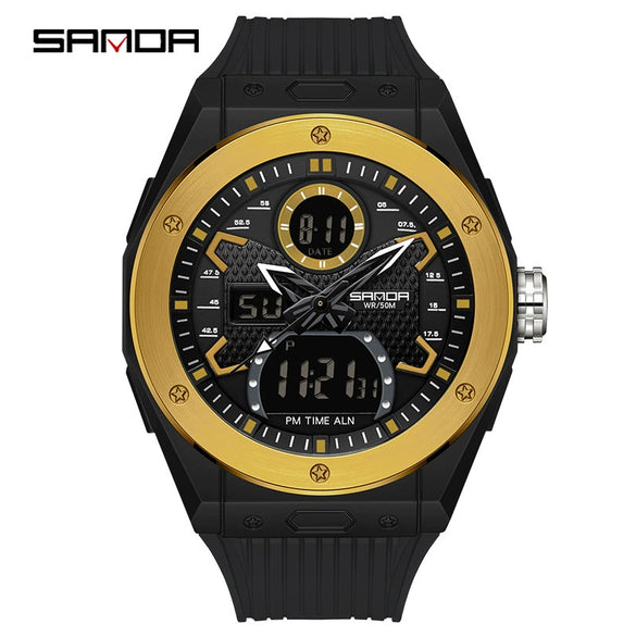 Wholesale Electronic Watch Zinc Alloy Case Tpu Strap Acrylic Mirror Round Sporty Style