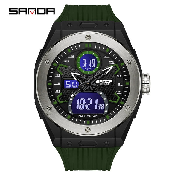 Wholesale Electronic Watch Zinc Alloy Case Tpu Strap Acrylic Mirror Round Sporty Style
