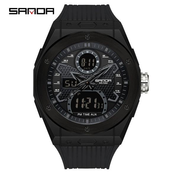 Wholesale Electronic Watch Zinc Alloy Case Tpu Strap Acrylic Mirror Round Sporty Style
