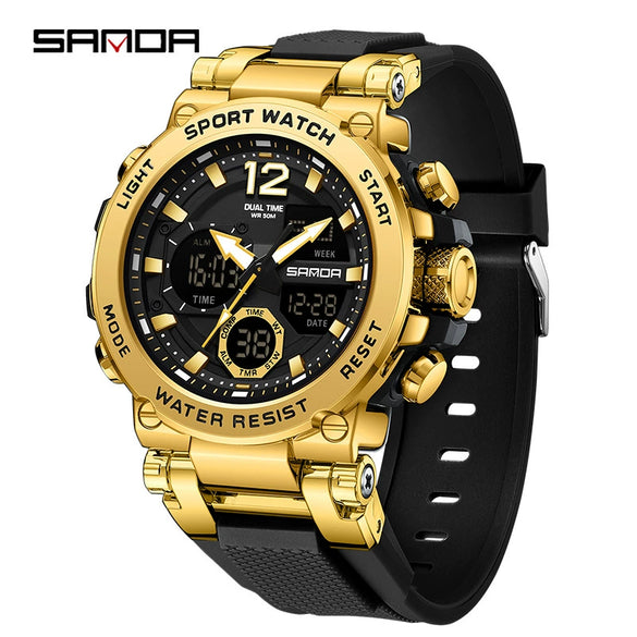 Wholesale Electronic Watch Zinc Alloyabs Case Acrylic Mirror Round Dial Men's Watch For Students With Multifunctional Luminous Waterproof Outdoor Sports And Casual Style